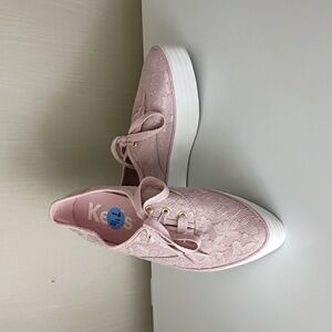 Keds Point Lace-Up Platform Sneaker specifically in the "Mauve Lace" Gold Style